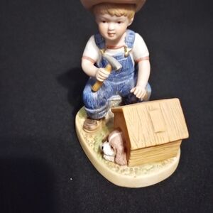 Vintage 1985 Homco Denim Days Danny "Puppy Love" Figurine #1503